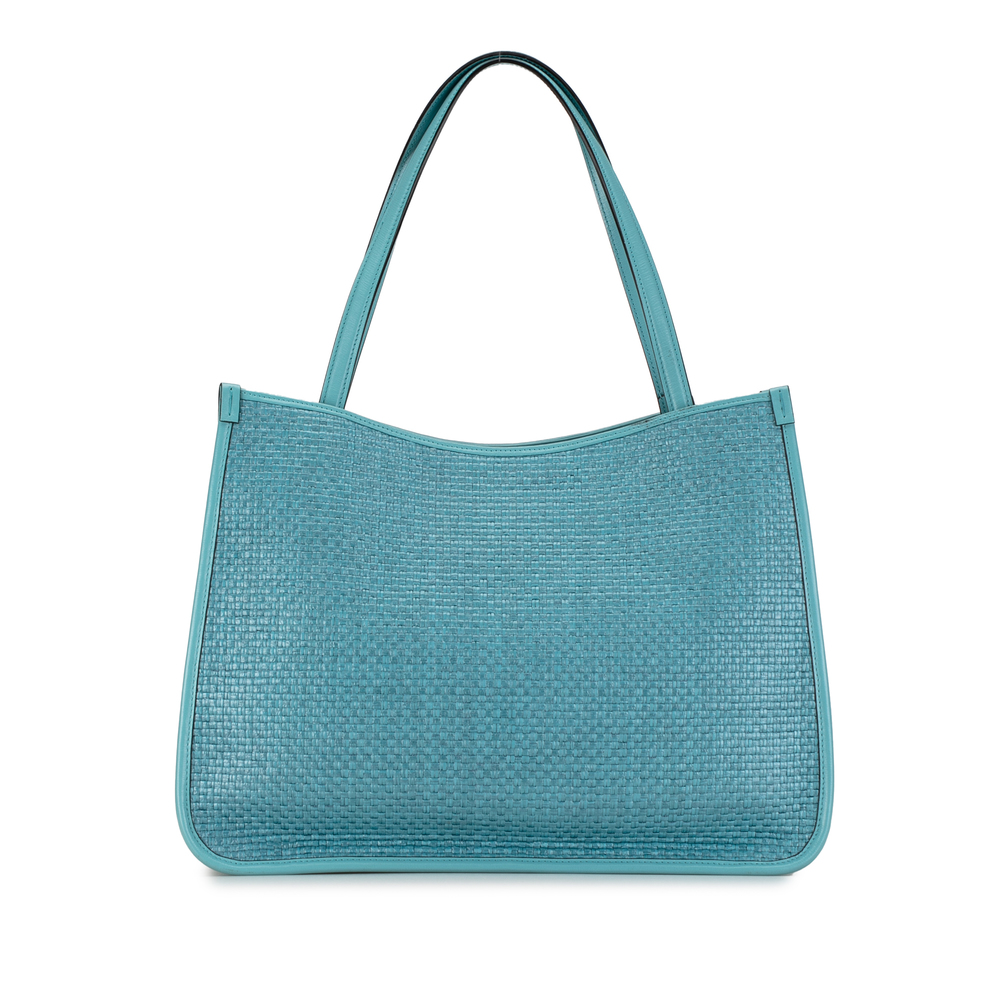 Pre-Loved Gucci Medium Straw Horsebit 1955 Tote - Picture 3 of 10